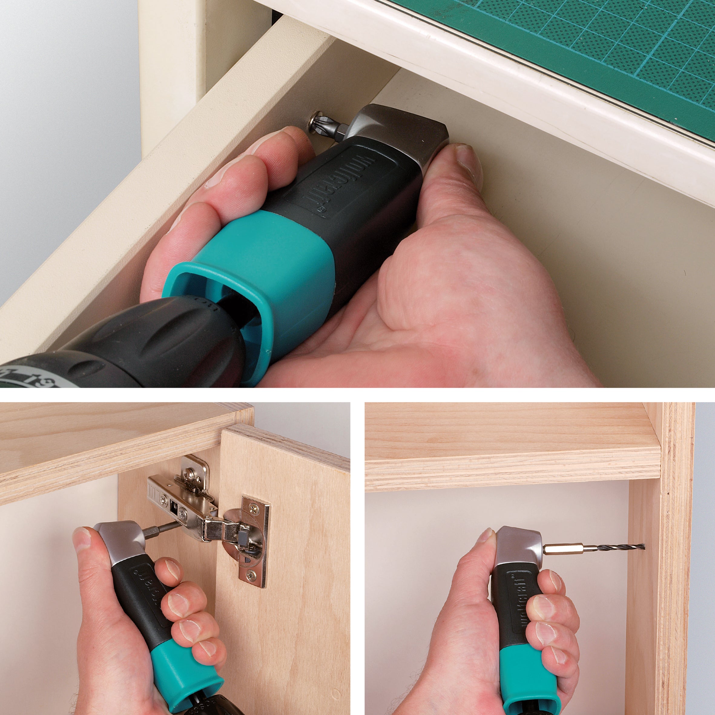 Renvoi d'Angle Compact pour Percer et Visser à 90° - wolfcraft 4688000 - 3