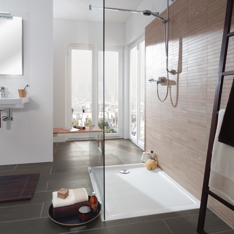 Receveur de douche antidérapant 140 x 80 VILLEROY ET BOCH Lifetime Plus céramique blanc - 5