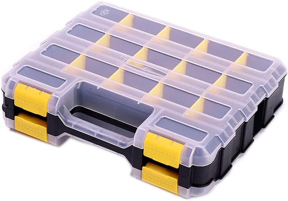 Boîte De Rangement Portable 32x26.9x7.8 Cm – Plastique, Poignée – Pour Vis Et Petits Matériels
