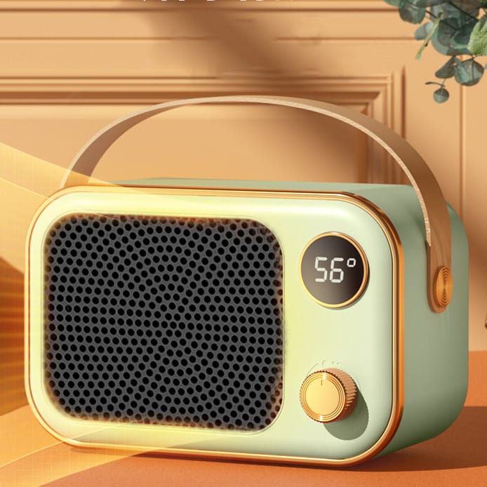 Przenośny grzejnik elektryczny 1200 W – miniaturowy grzejnik biurkowy – z regulowanym termostatem – zabezpieczenie przed przegrzaniem – precyzyjny wyś