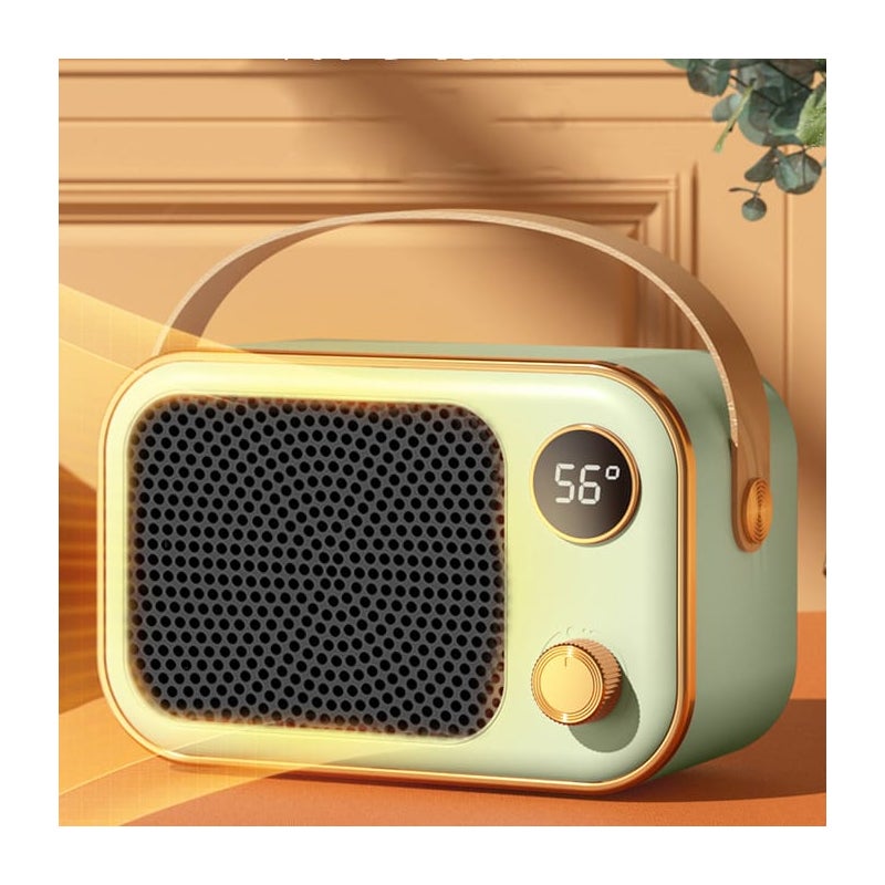 Przenośny grzejnik elektryczny 1200 W – miniaturowy grzejnik biurkowy – z regulowanym termostatem – zabezpieczenie przed przegrzaniem – precyzyjny wyś