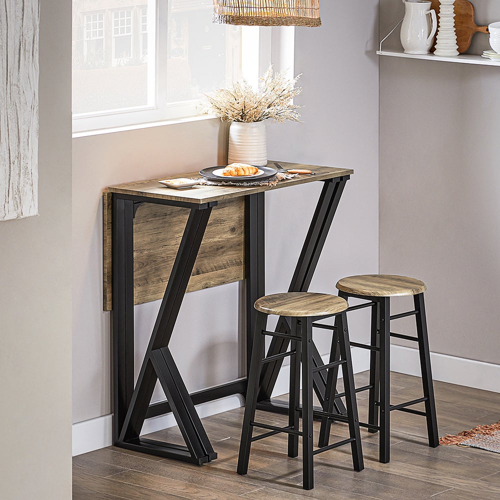 SoBuy Set de 1 Table + 4 Chaises Ensemble Table de Bar bistrot + 4 tabourets, OGT24-N - 6