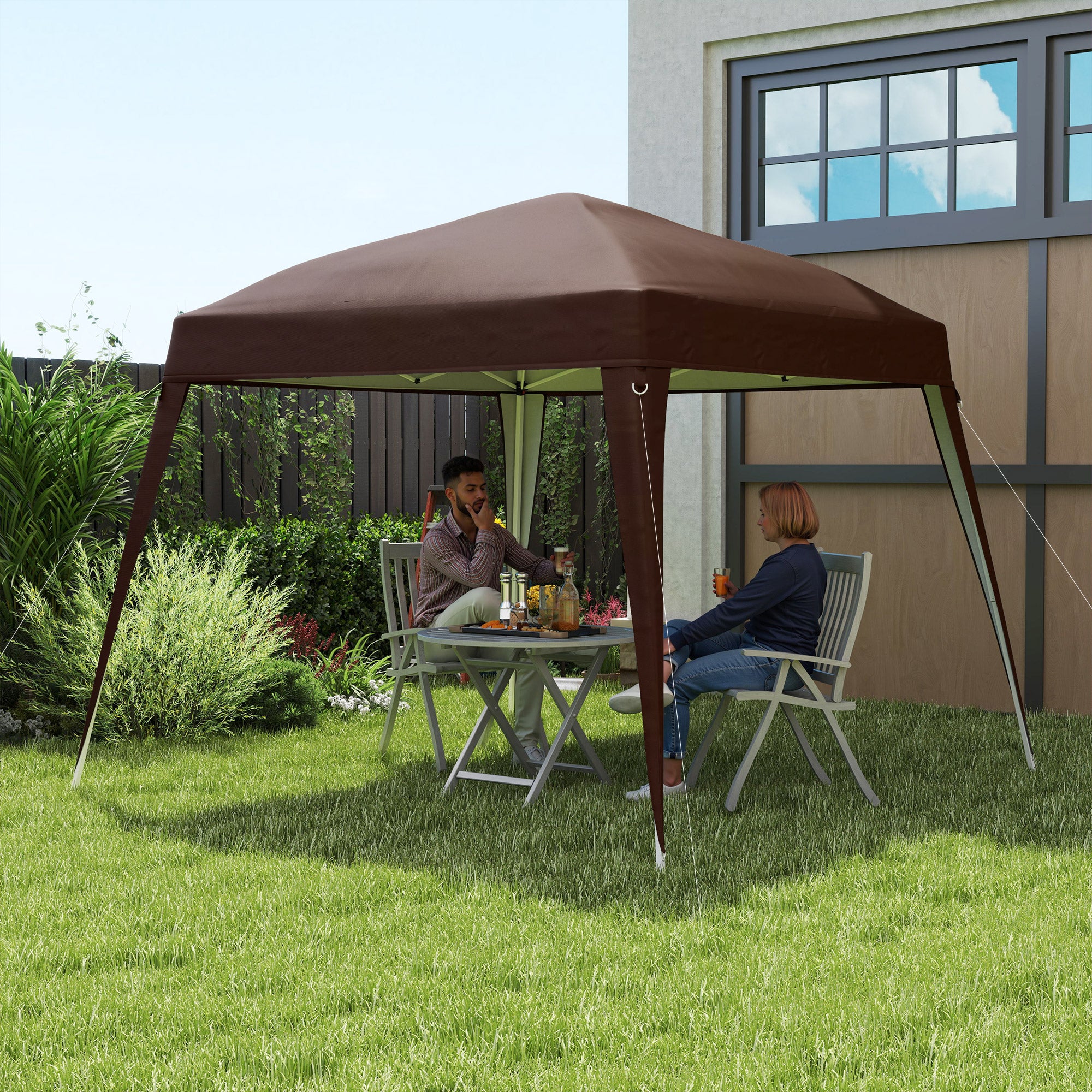 Tetto Di Ricambio Per Gazebo 3x3 M – Impermeabile E UV, Con Custodia, In Poliestere 300D, Beige/grigio, Per Feste E Campeggio