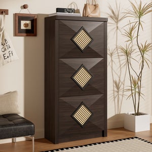 Schildmeyer Scarpiera Janne, Legno Nero Opaco, 60x33x185 Cm - Made In Germany - 2