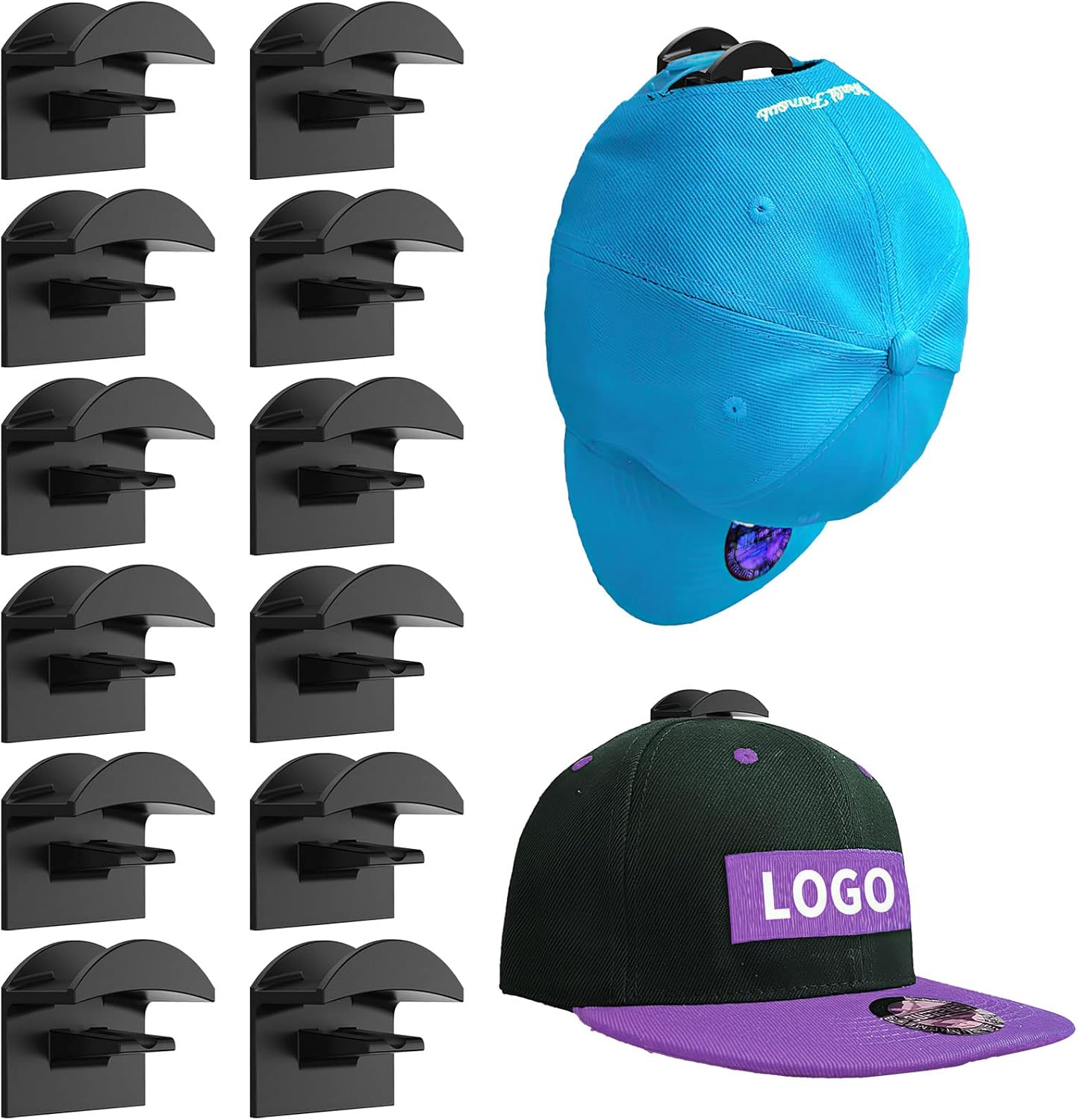 Organizador de 12 ganchos para puerta o pared para guardar gorras