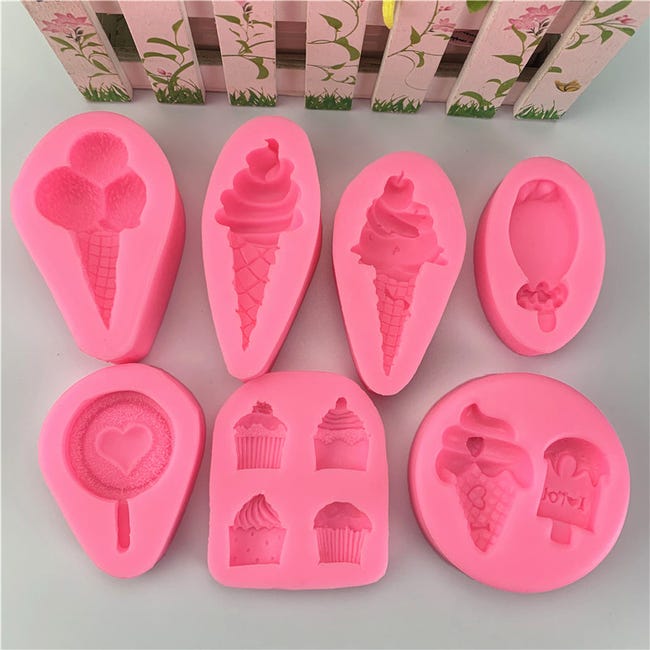 Stampo per decorazioni in silicone per fondente da 7 pezzi, stampo per pasticceria in silicone a forma di palla di gelato 3D, stampo per candele per | Leroy Merlin Stampo per decorazioni in silicone per fondente da 7 pezzi, stampo per pasticceria in silicone a forma di palla di gelato 3D, stampo per candele per | Leroy Merlin