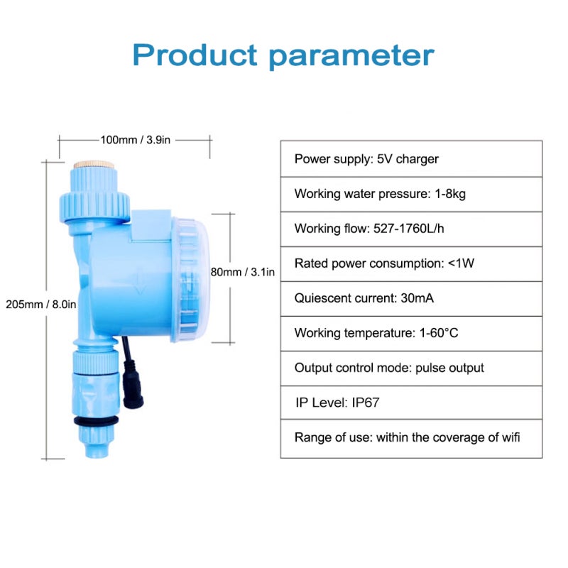 Sprinkler Timer Automatic Irrigation Controller Watering Timer APP Télécommande WiFi Connection pour Garden Lawns Patio Agriculture - 2