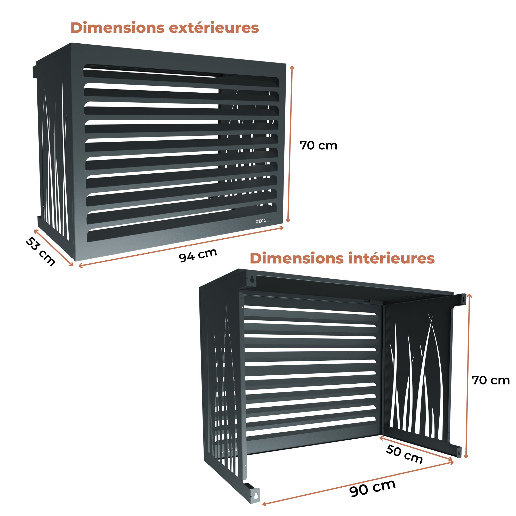 Cubierta Protectora Para Aire Acondicionado Exterior - Impermeable, Con Aislamiento Acústico, Tamaño 90x40 Cm
