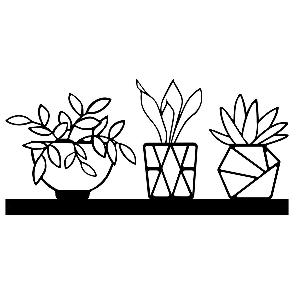 Arte Parete Minimalista Metallo Astratta - 30*40cm Nero Donna Linea Singola Corpo, Stampe Linee