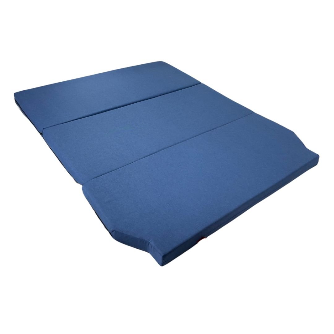 Cama para camper volkswagen california beach t5 - 5cm grosor con hr suave 20kg/m3 - azul