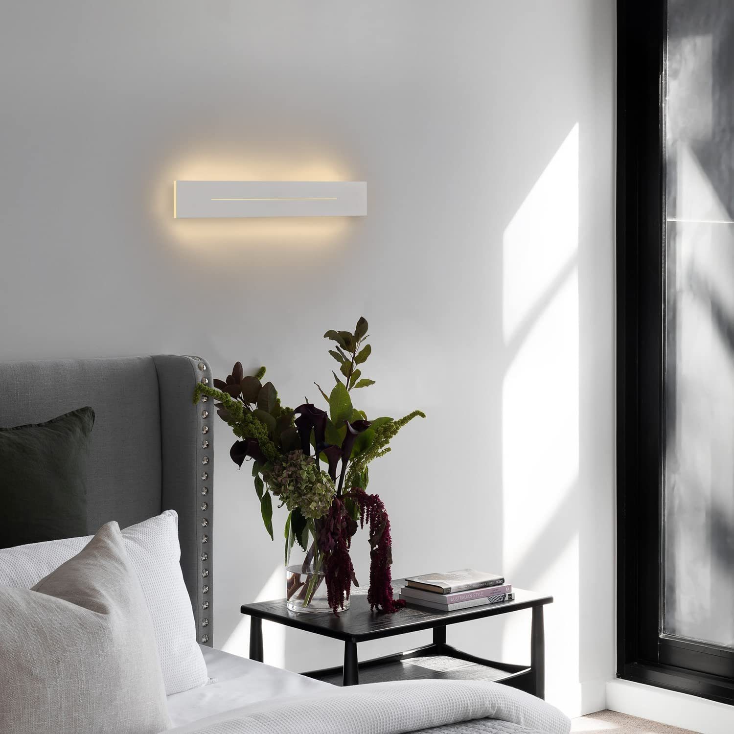 Lampada da parete a LED per interni NETTLIFE 30CM moderna lampada da parete bianca calda 8W - 2
