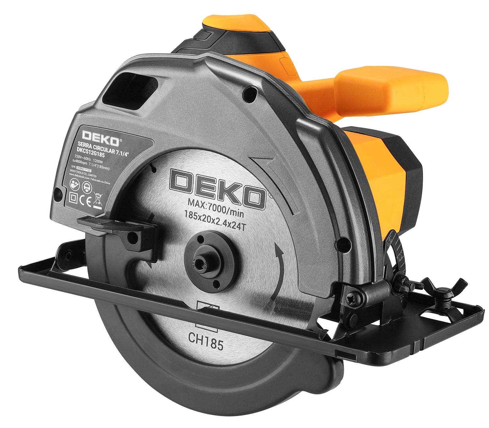 Pilarka tarczowa przewodowa DEKO DKCS12G185 1200 W 4800obr./min 185 mm
