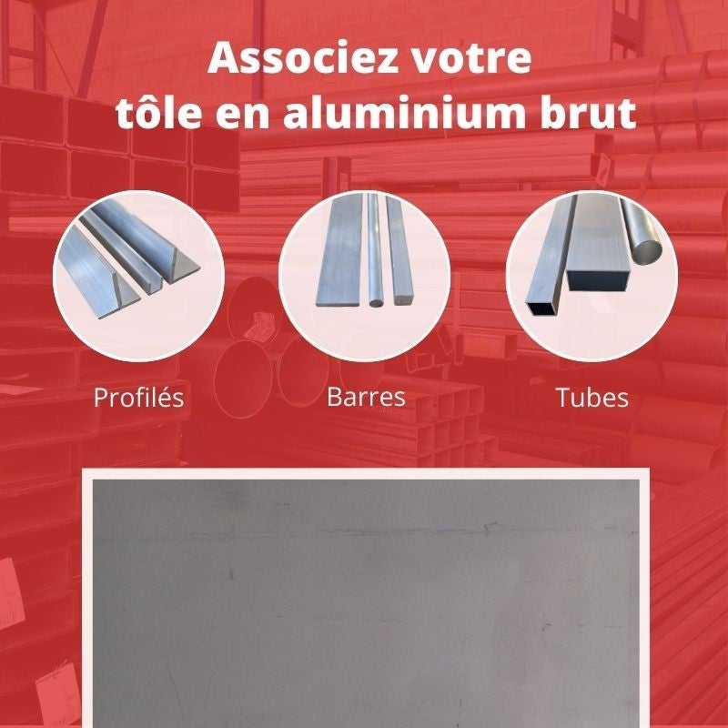 Tole aluminium 500x2000x4 mm - 4