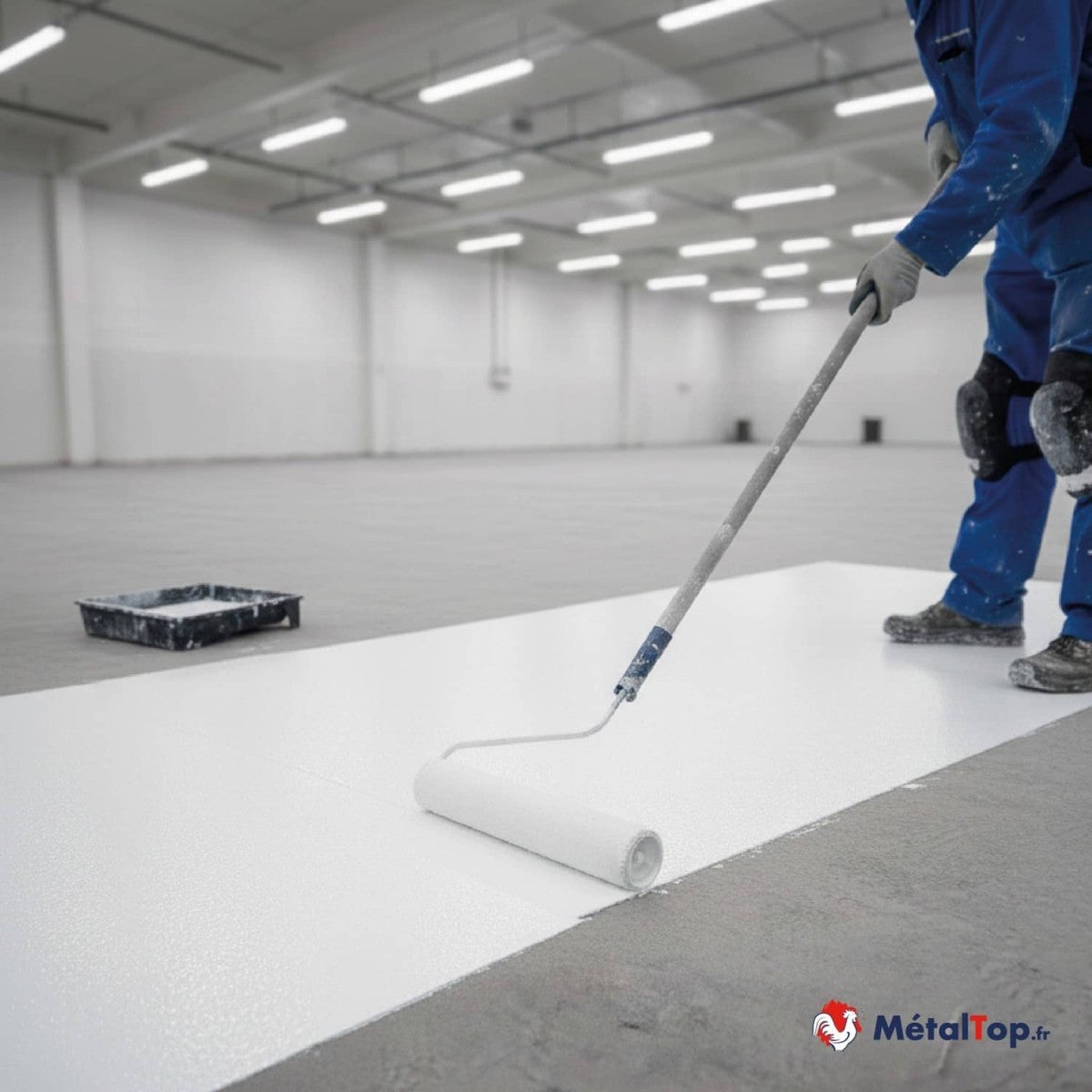 Peinture Sol Industriel - Noir foncé - RAL 9005 - 5 L - Métaltop - 7