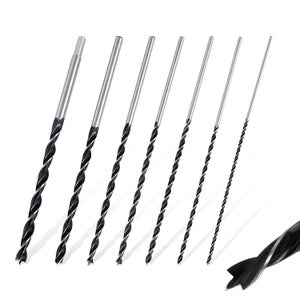 Jeu De 7 Forets Bois Longs 230mm TOOLMAYS - Diamètres 4 à 12mm - HSS Pour Percer Bois Dur Et Tendre
