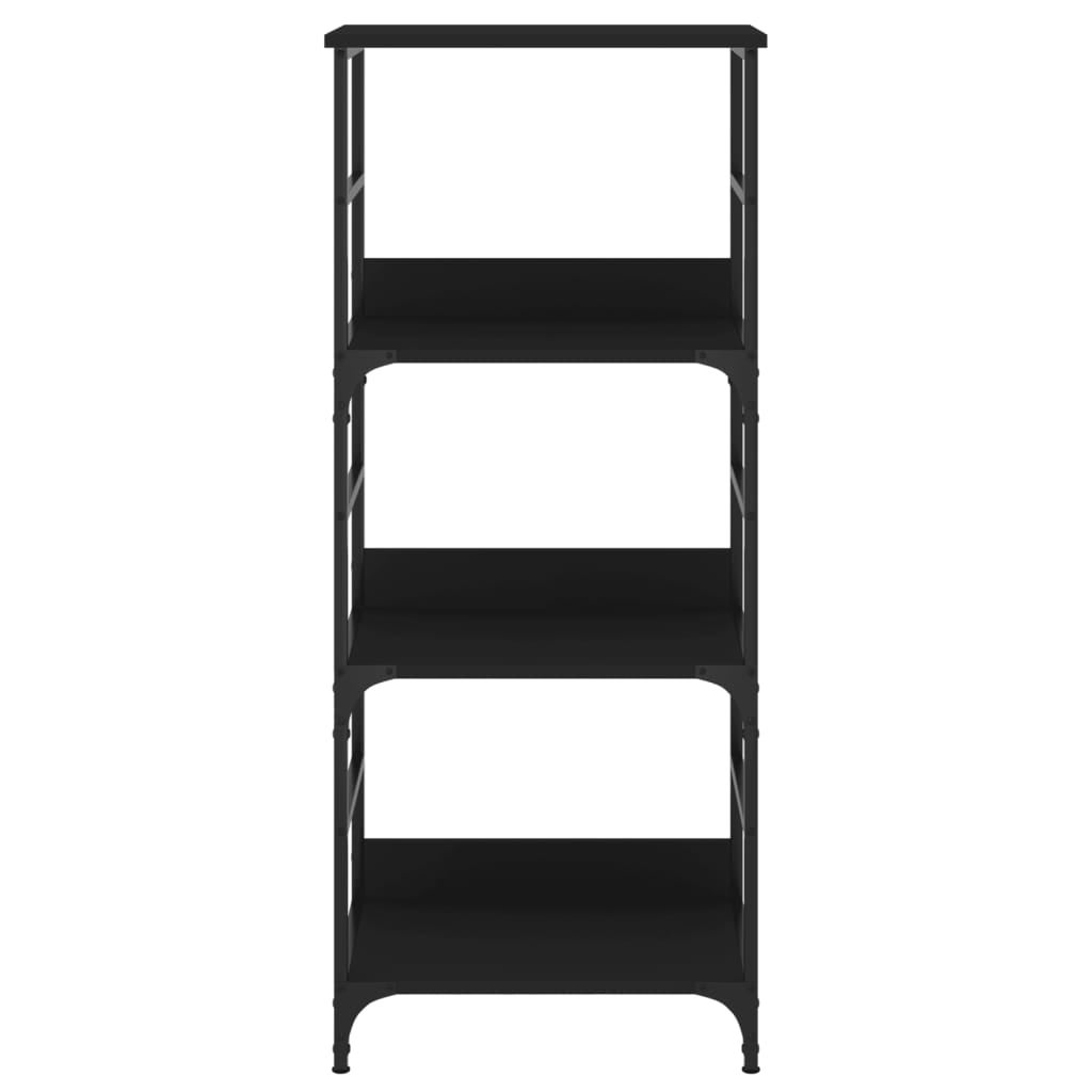 Bibliothèque noir 50x33x117,5 cm bois d'ingénierie vidaXL - 4