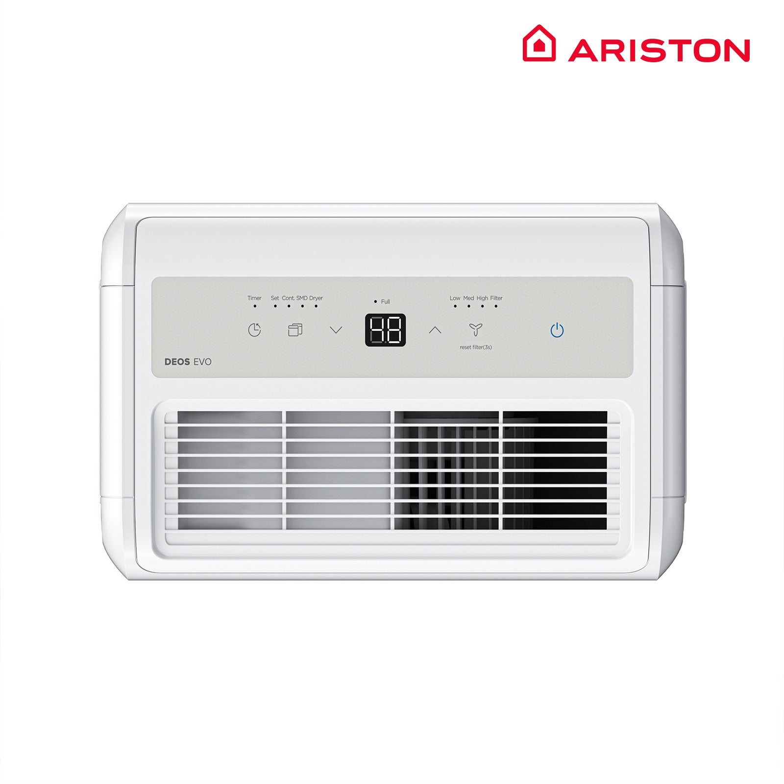 Ariston Deos Evo 12 - Déshumidificateur d'Air - Elimine l'humidité jusqu'à 12L/jour - Silencieux - Idéal Pièces jusqu'à 35 m² - 2