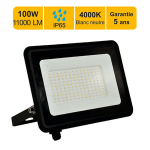 2 Piu00e8ces 100W Projecteur Led Extu00e9rieur 10000Lm Lumiu00e8re De Su00e9curitu00e9 Extu00e9rieur 6500K Blanc Froid