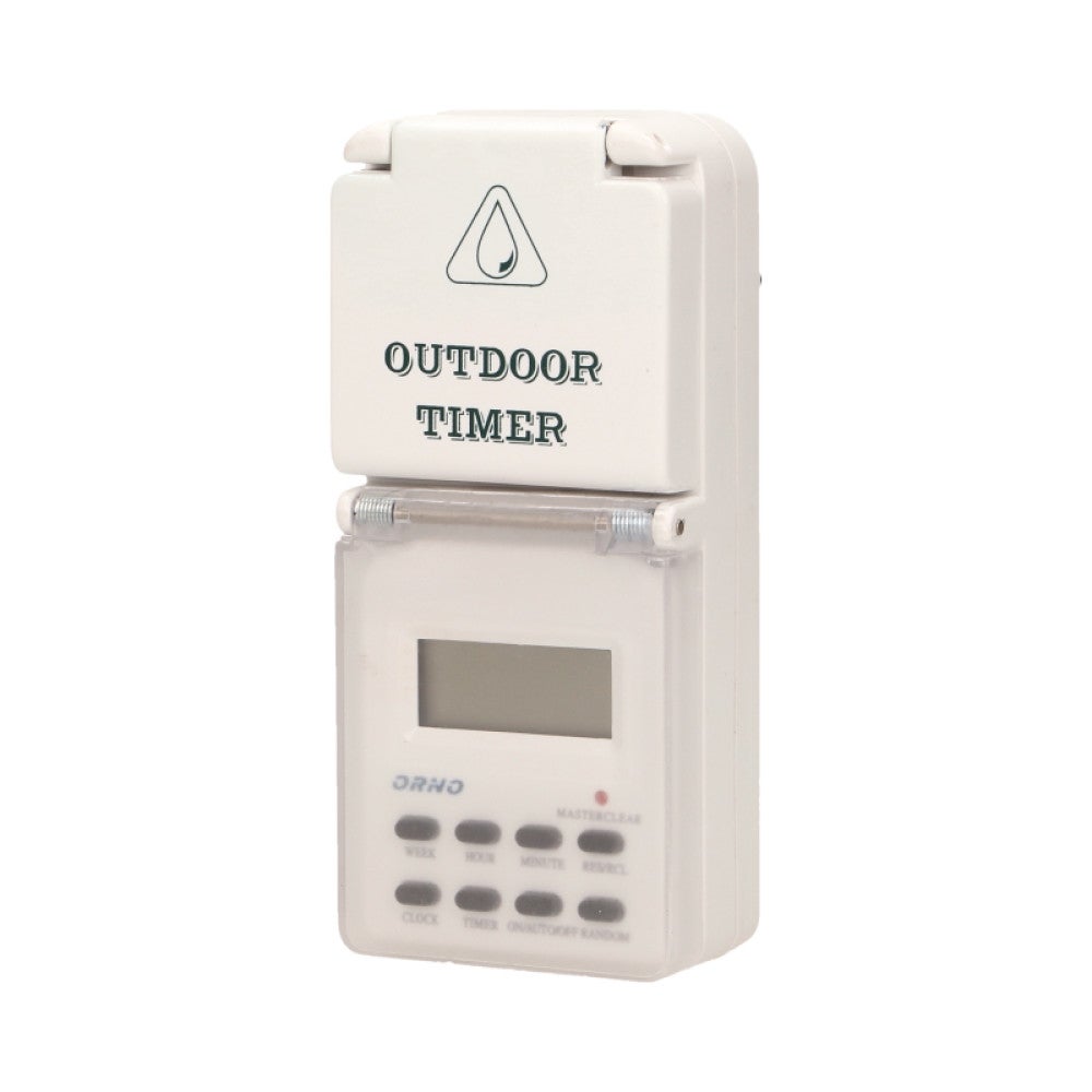 Presa Esterna Programmabile Orno Con Schermo LCD – IP44, 3600W, 10 Programmi E Funzione Random