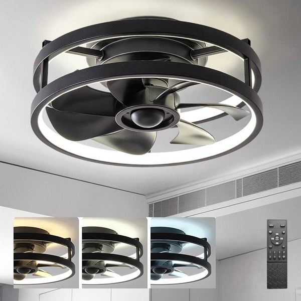Ganeed Ventilatore da Soffitto con Luce LED e Telecomando,Dimmerabili