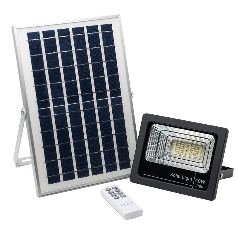 Projecteur LED Solaire 40W ELEDCO, Lumière Neutre 4000K, Télécommande Projecteur LED Solaire 40W ELEDCO, Lumière Neutre 4000K, Télécommande