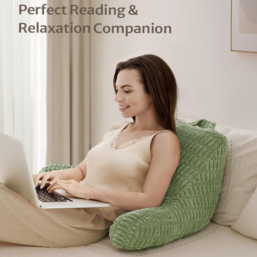 Coussin de lecture de journal intime, coussin de dossier en mousse à mémoire de forme pour adulte, conçu pour s'asseoir sur le lit ou le canapé - 4