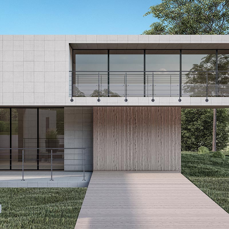 Kit garde-corps aluminium gris anthracite 2m pose à plat, Prestio KORDO - 6