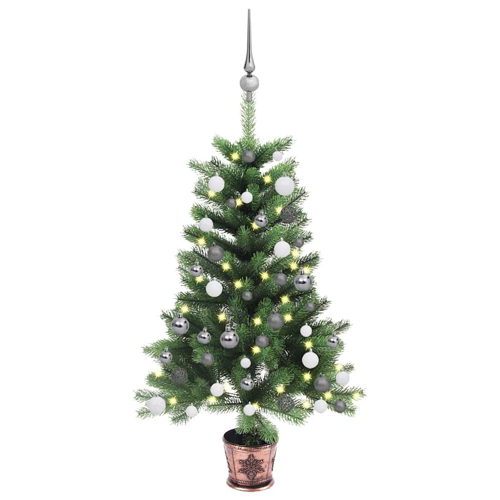 Albero Di Natale Artificiale VidaXL 400 Cm Preilluminato: Luci LED Integrate, Forma Cono, PVC Ignifugo, USB