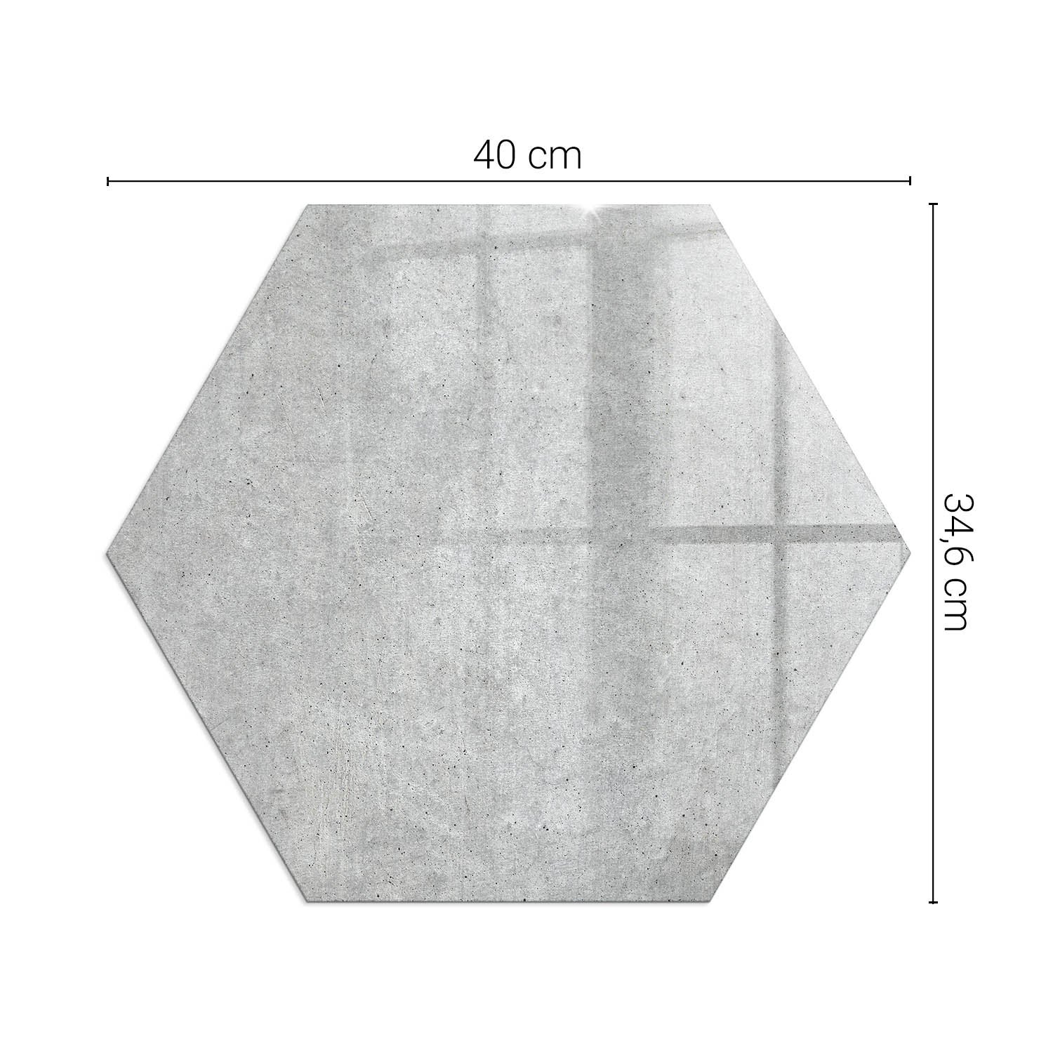 Ochronna szklana podkładka pod kominek - 40 cm - Tekstura surowego betonu - TULUP - 2