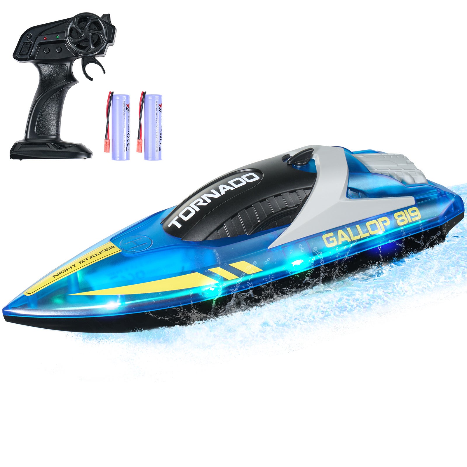 OBEST – Bateau Télécommandé 2,4 GHz – LED – Double Batterie – Démarrage Dans L’eau – Dès 14 Ans