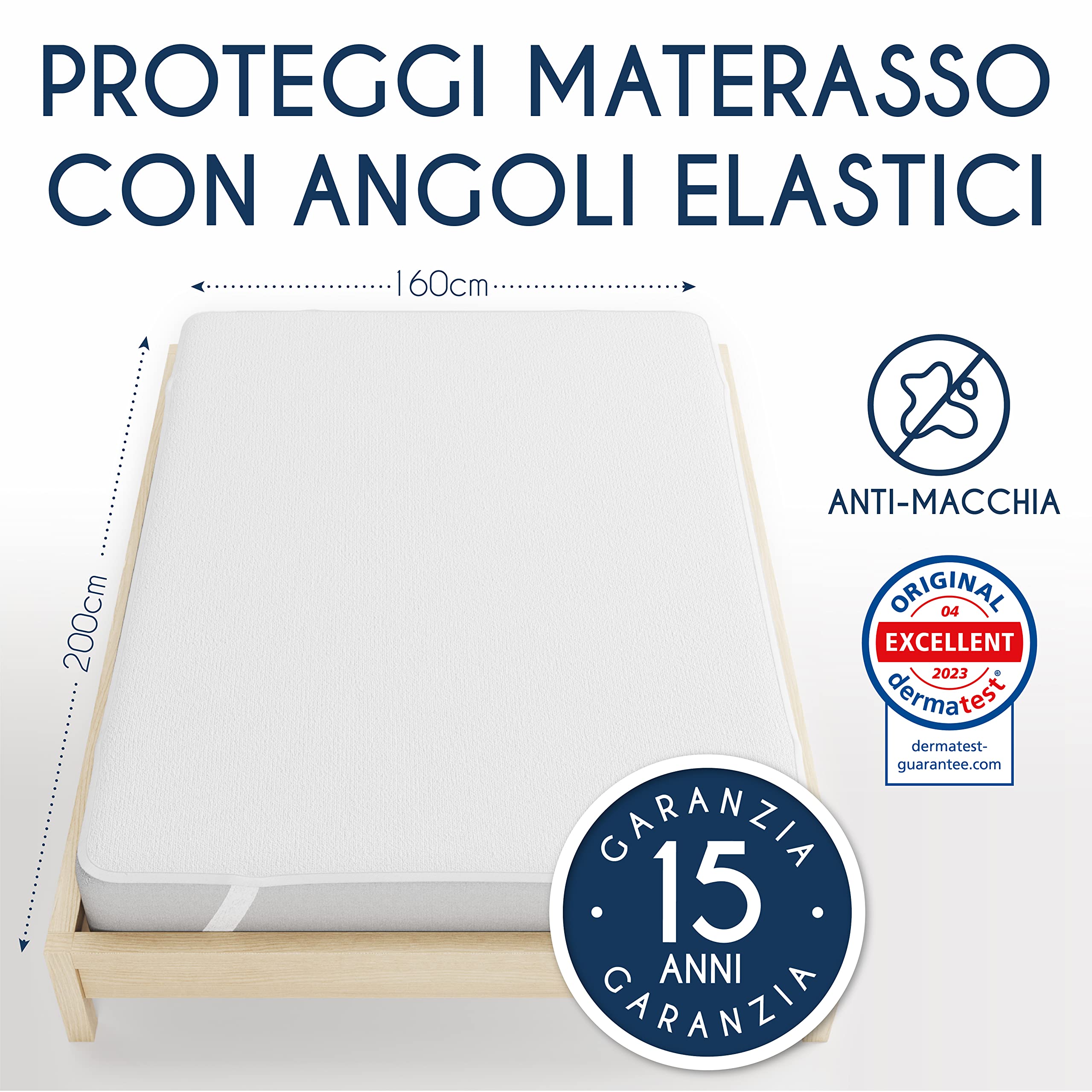 Coprimaterasso Matrimoniale Dmarino, Set Coprimaterasso Con Cuscino, Coprimaterasso In Memory Foam 160x190xh5 Cm 85192735