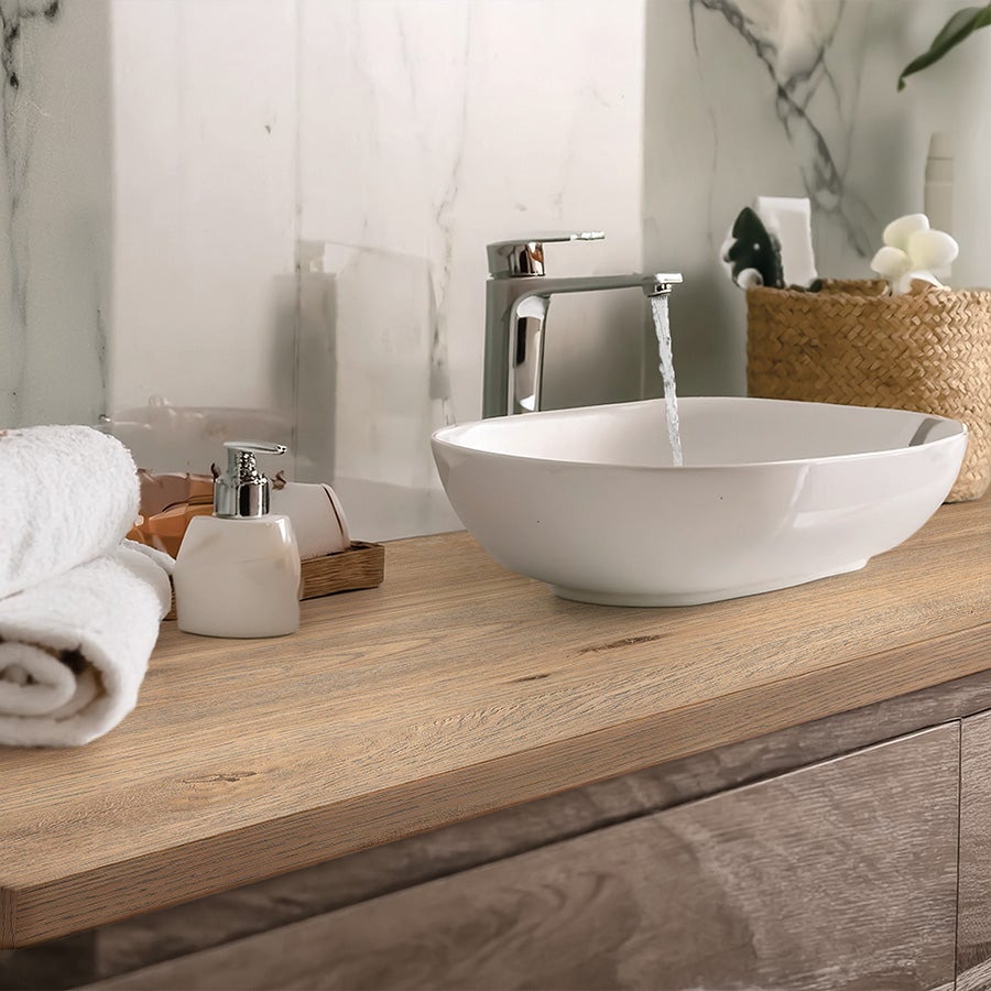 OAK: Vinyle adhésif pour plan de travail de cuisine et salle de bain. Résistant aux taches. Imperméable. Facile à poser et à nettoyer. 0,65x2m - 3