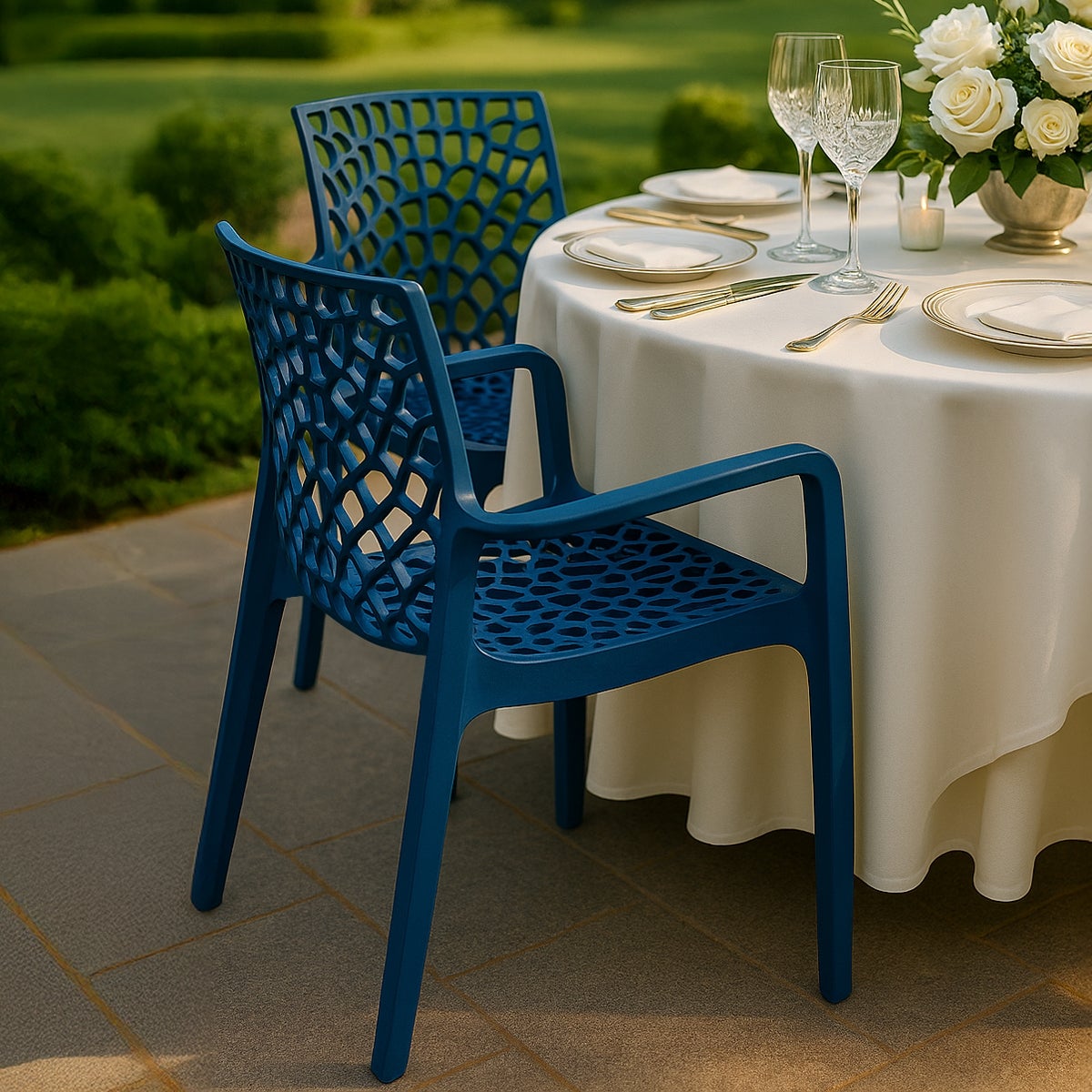 Chaise en polypropylène accoudoirs jardin café Grand Soleil Gruvyer Arm - 2