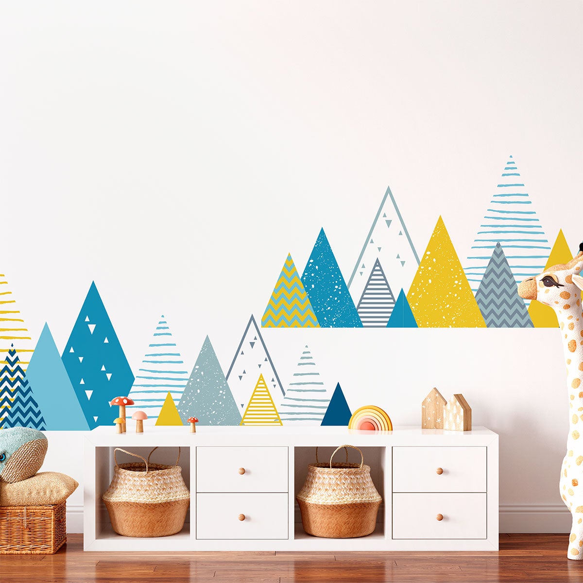 Adesivo bambino di montagna scandinavo benzka - Sticker adesivo - adesivi murali - 90x155cm - 3