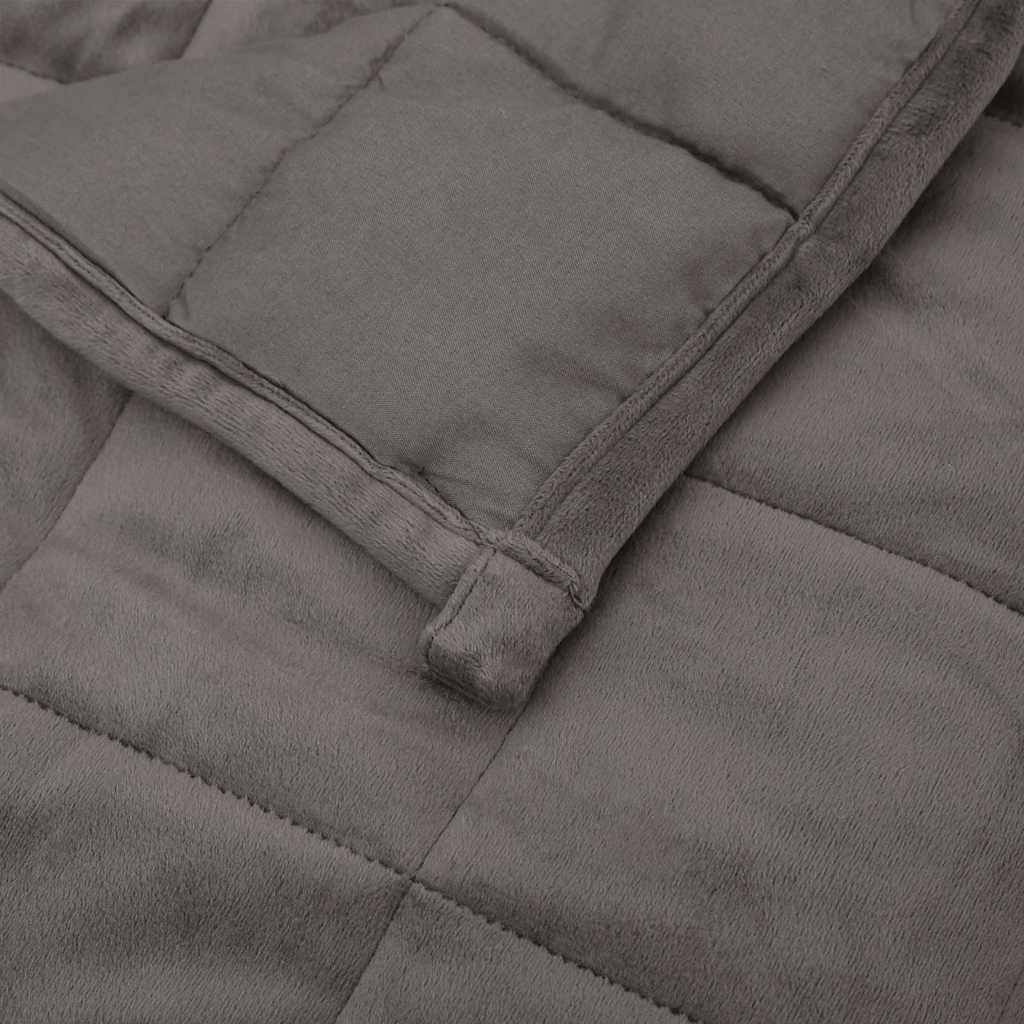 Couverture lestée Gris 155x220 cm 7 kg Tissu vidaXL - 5