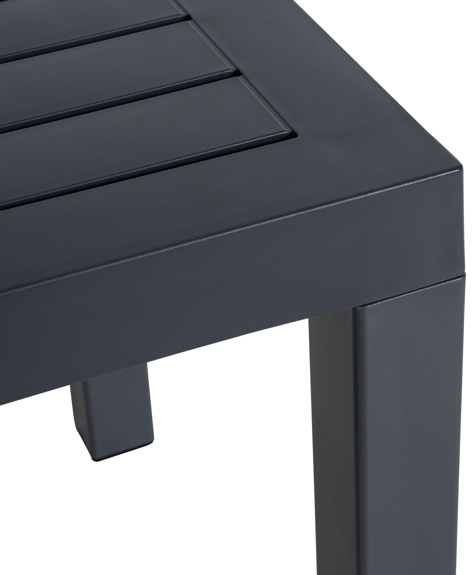 Table d'appoint d'extérieur carré en Plastique Gris 4 places - 4