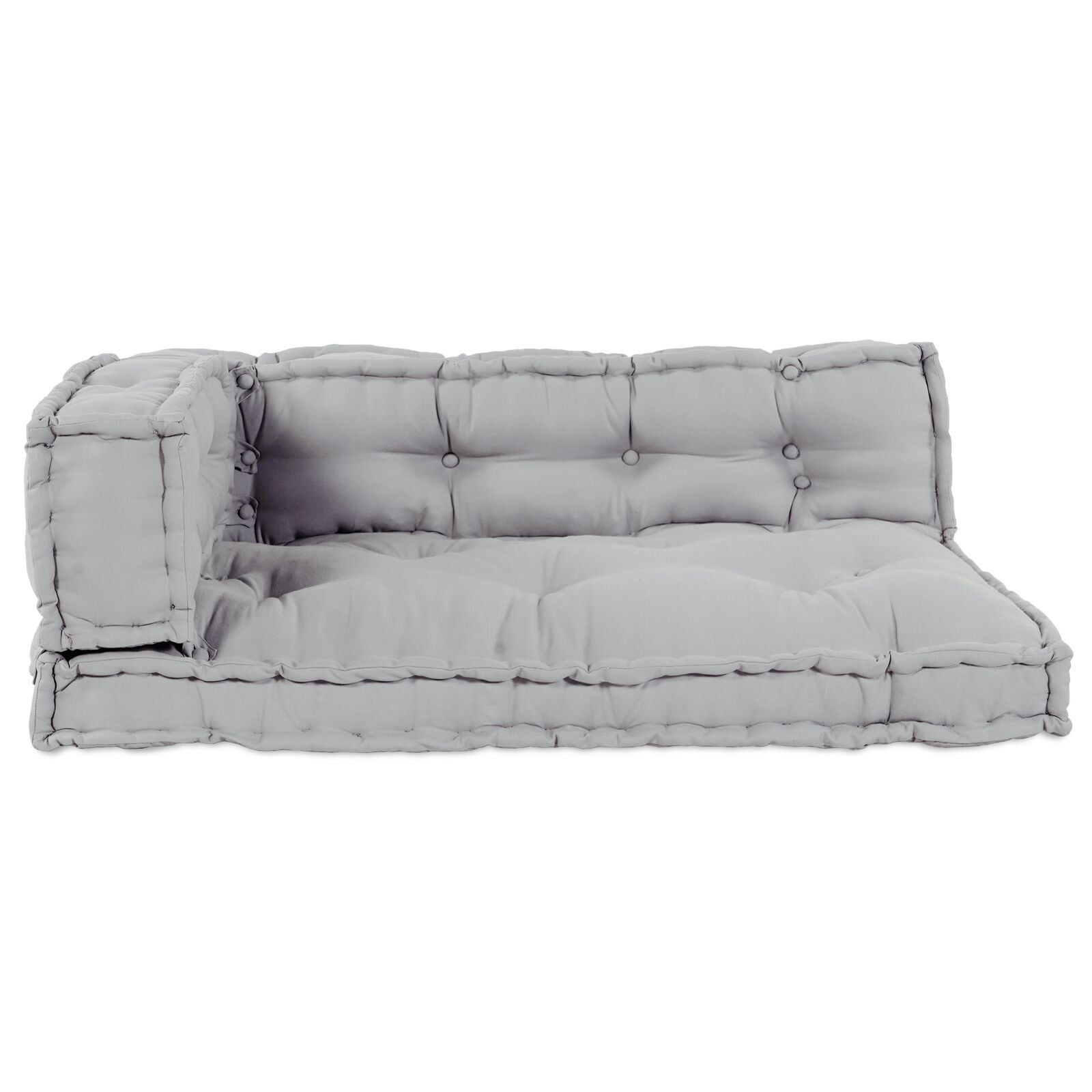 Poduszka do sofy paletowej 3 pcs Szary 120 x 80 x 38 cm tkanina vidaXL