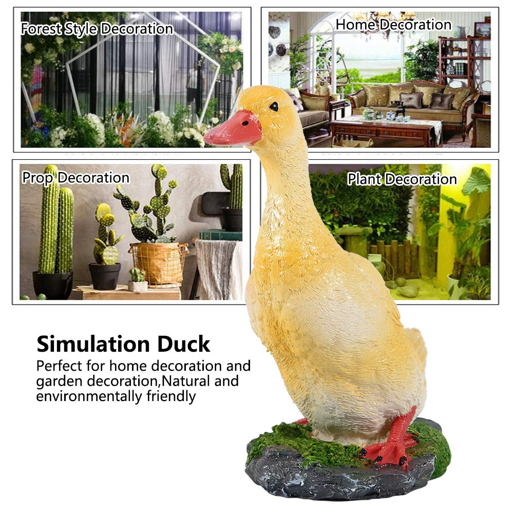 DÉCOR DE CANARD MODÈLE ANIMAL ARTIFICIEL EN RÉSINE POUR ORNEMENT DE PAYSAGE - 8
