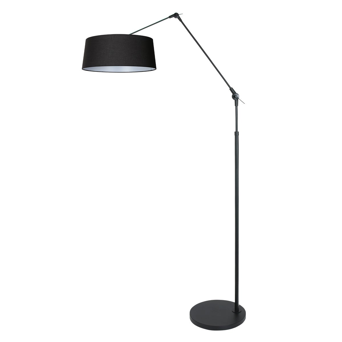Steinhauer - lampada da terra - Prestige Chic - nero - metallo tessile - lampada ad arco - E27 - 4697ZW - 2