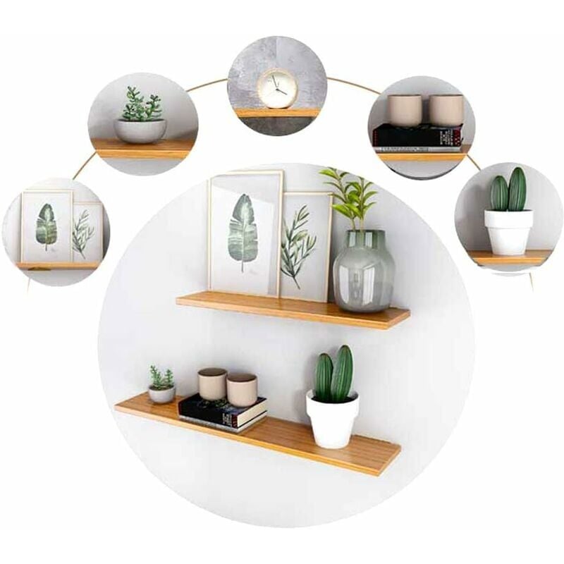 Lot de 4 supports d'étagère triangulaires, support mural pour jardin, cuisine, salon, charge 20kg avec vis, blanc - 6