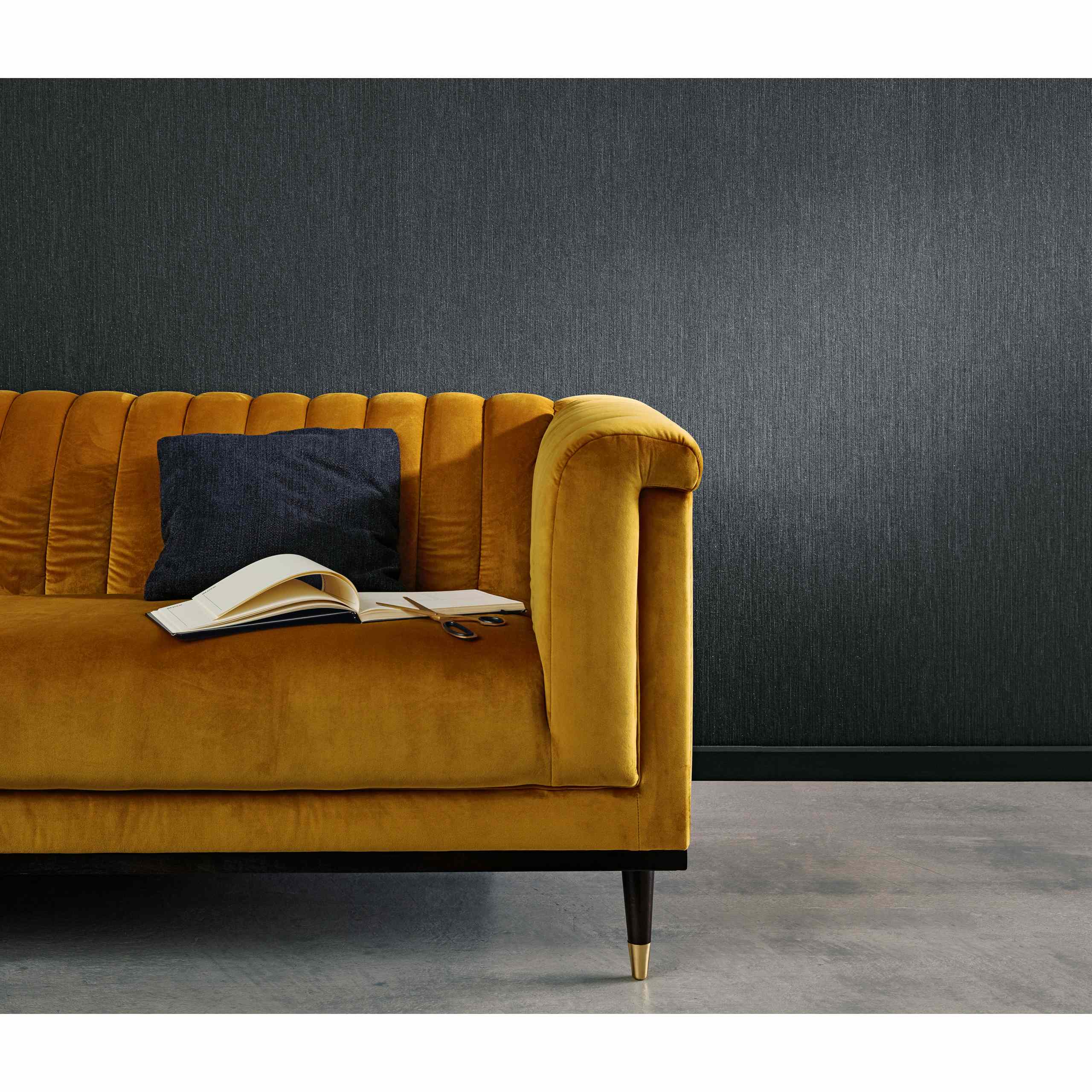 Papier peint intissé 10004-15 papier peint uni 0,53 x 10,05 m Erismann GMK - Fashion For Walls noir - 3