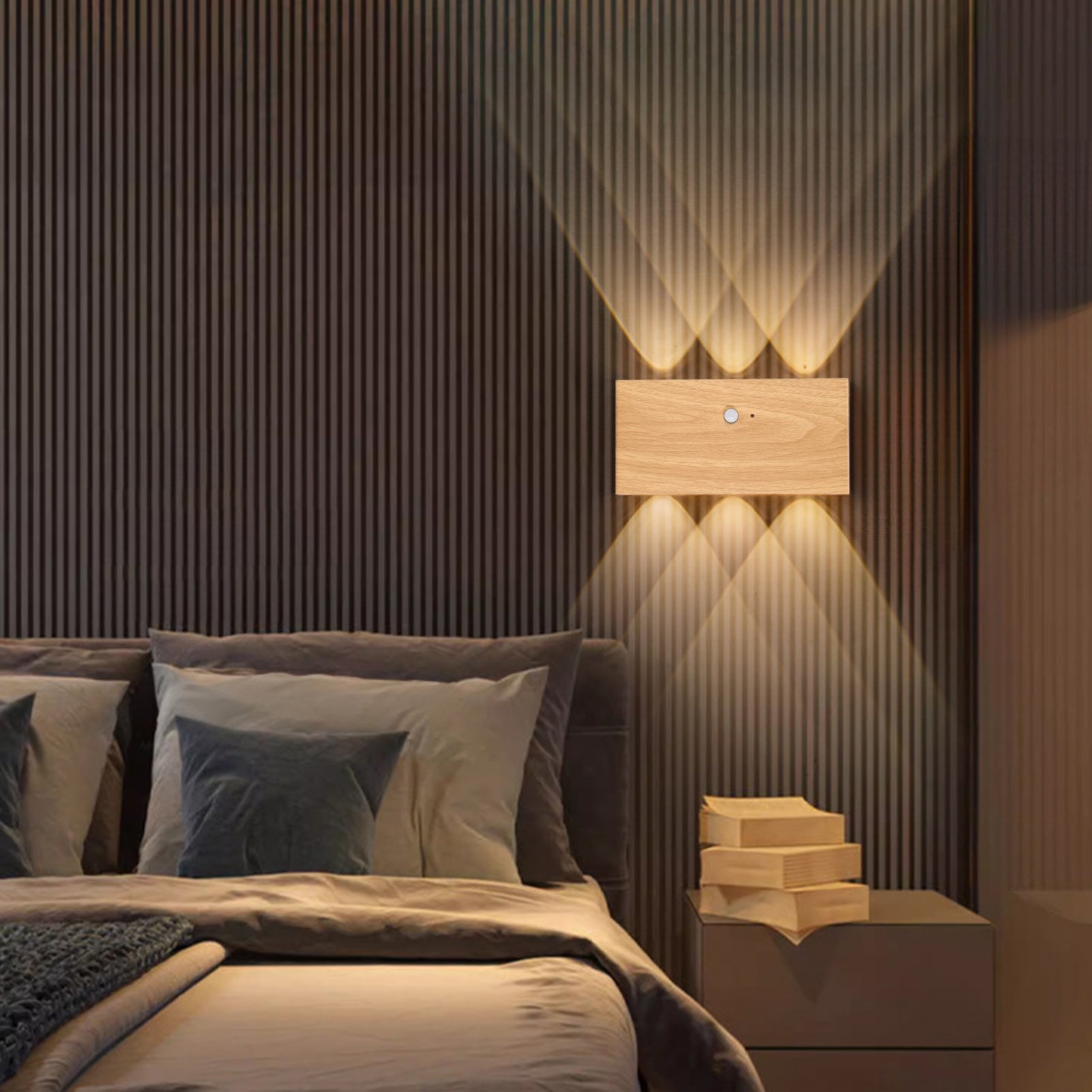 Applique Murale LED à Piles Avec Détecteur De Mouvement, Conception Magnétique Sans Fil Et Style Noir Minimaliste Moderne 98785362