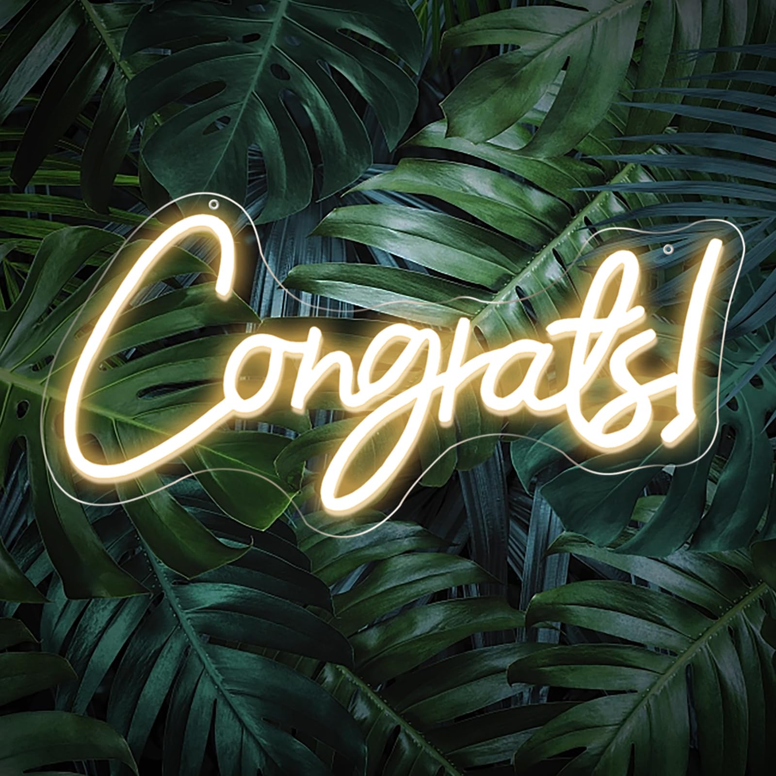 Gratulacje LED Neon Sign, 22 * 45 cm Dekoracja Ścienna Zasilana przez USB Gratulacje Neon na Ukończenie Studiów, Ślub, Urodziny