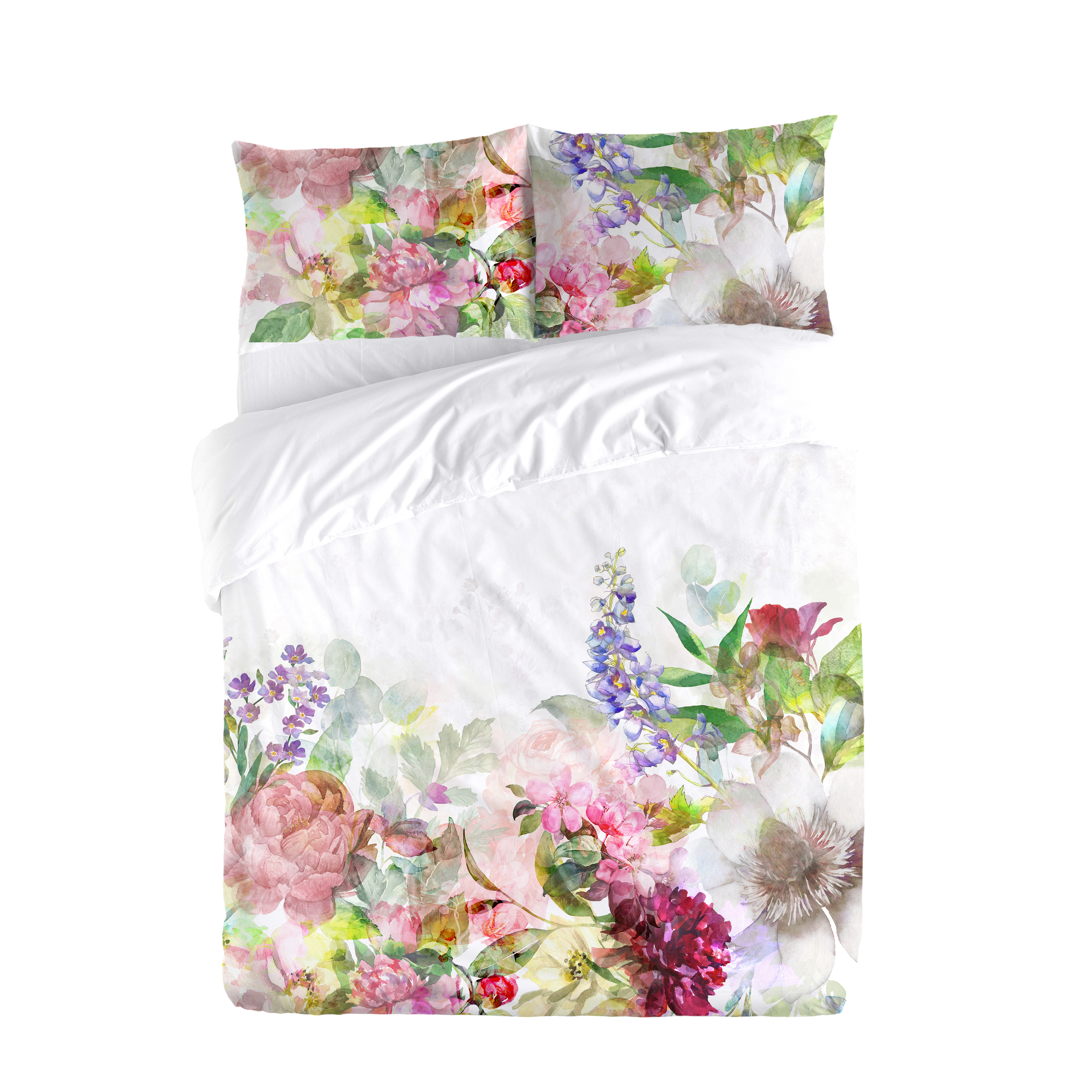 Housse de couette Peony lit 180 cm - 260x240 cm, coton 200 fils - 3