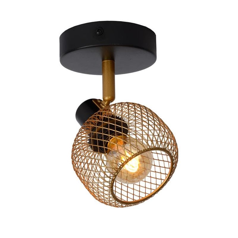 Spot MAREN złoto-odcienie złota-czarna 1 x E14 x 40W wym:14x14x10cm Lucide