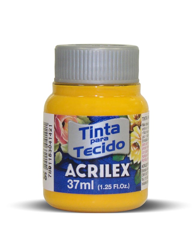TINTA PARA TECIDO ACRILEX AMARELO CADMIO 536 37ML 04140