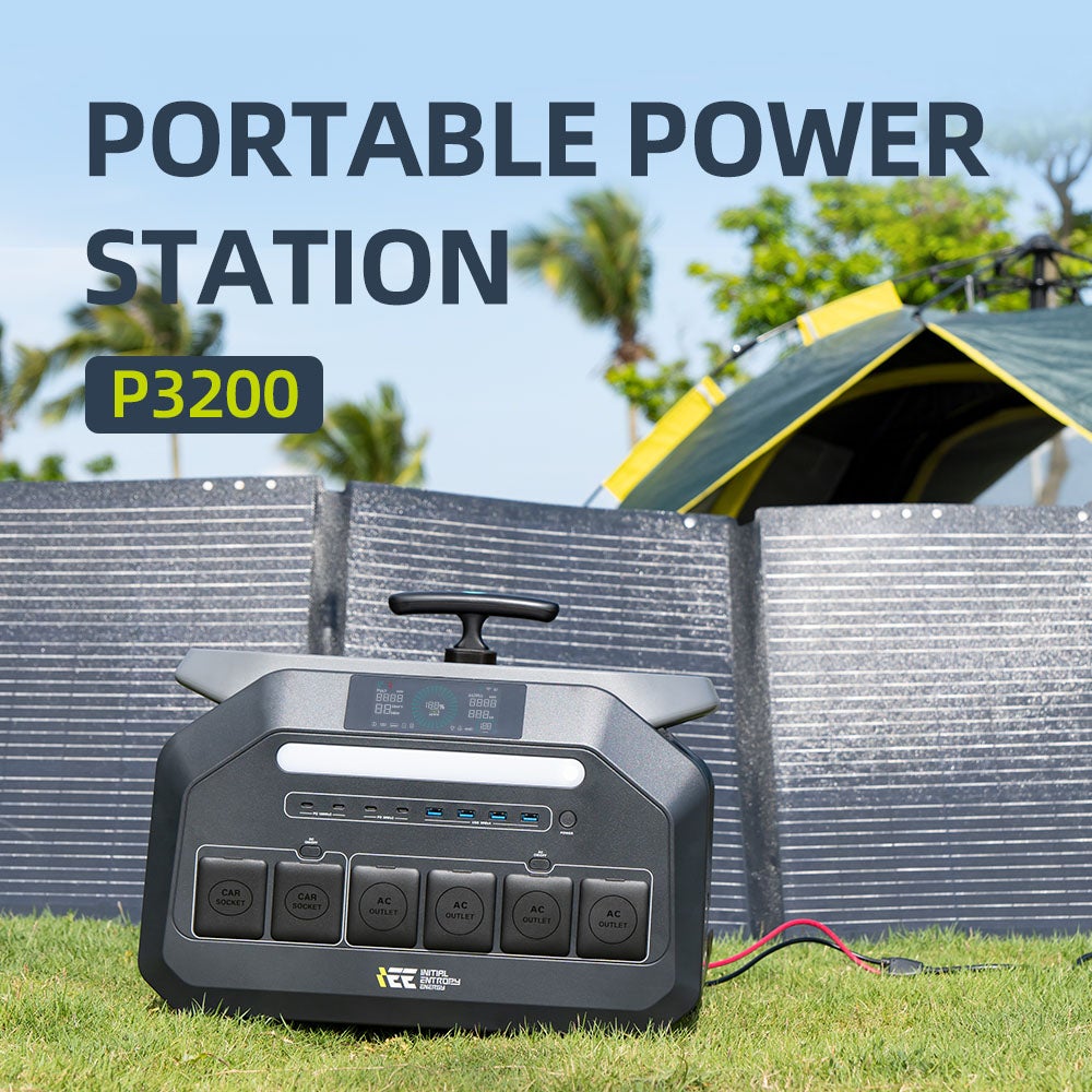 Station d'alimentation portable IEETek P3200 - batterie LiFePO4 2048 Wh, sortie sinusoïdale pure 3200 W, puissance de crête 6400 W, charge rapide 1,5h - 2
