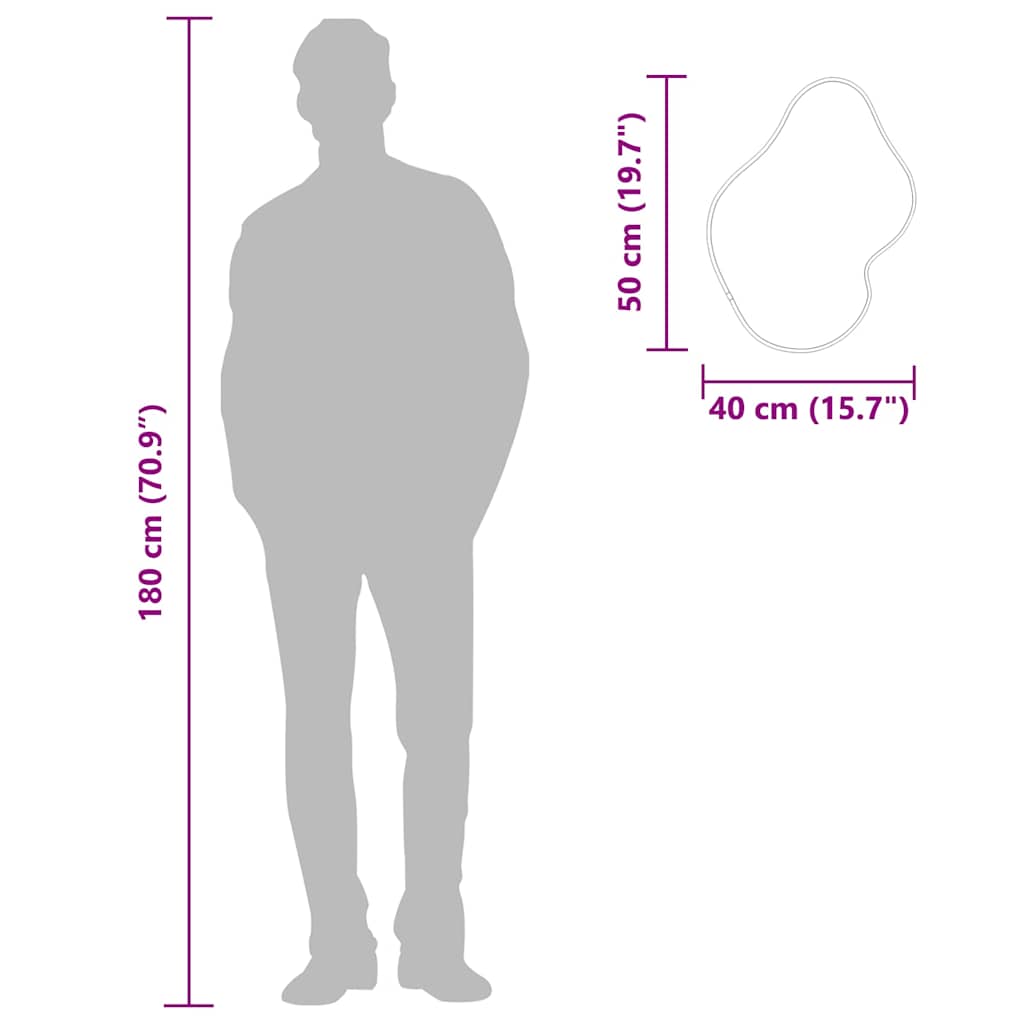 Espelho de parede 50x40 cm dourado vidaXL - 6