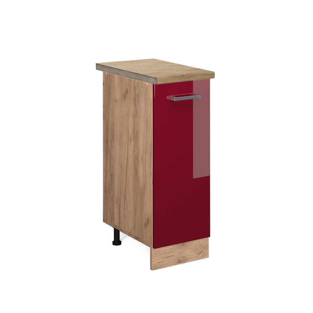 Vicco Szafka apteczna R-Line, Czerwony połysk, 30 cm , BP Dąb
