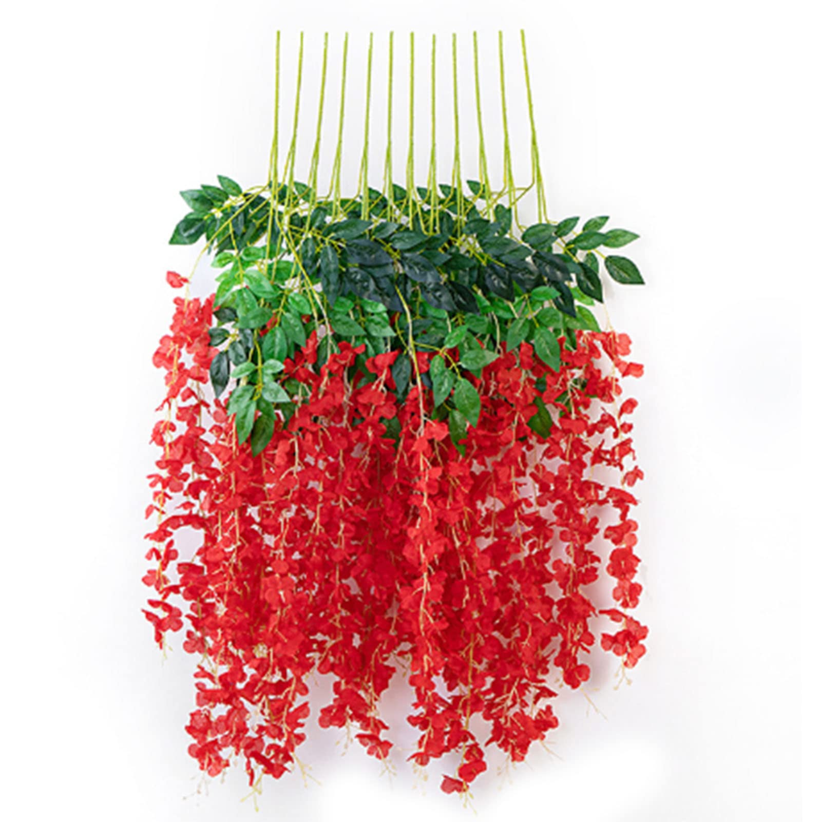 12 Teste Mazzo Garofano Fiore Di Seta Artificiale Ginese